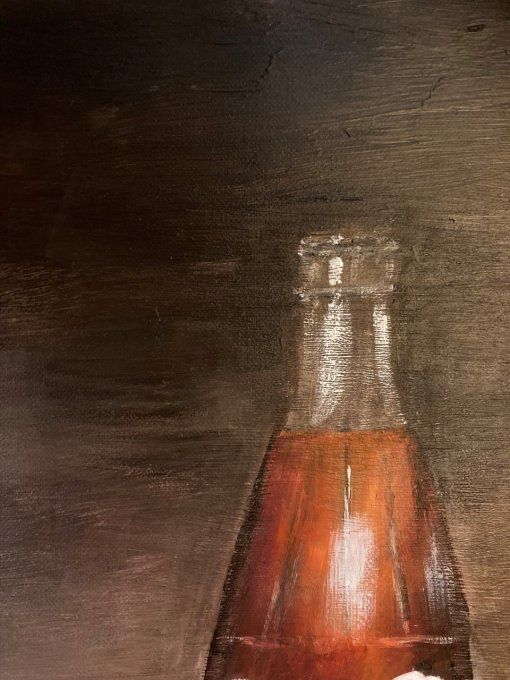 Bouteille de Coca Cola sombre et lumière