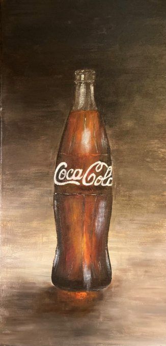 Bouteille de Coca Cola sombre et lumière