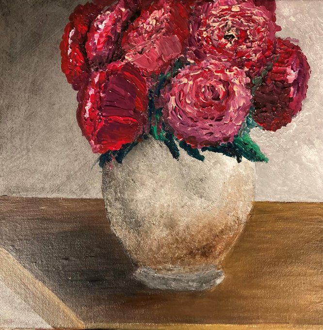 Vase de pivoines